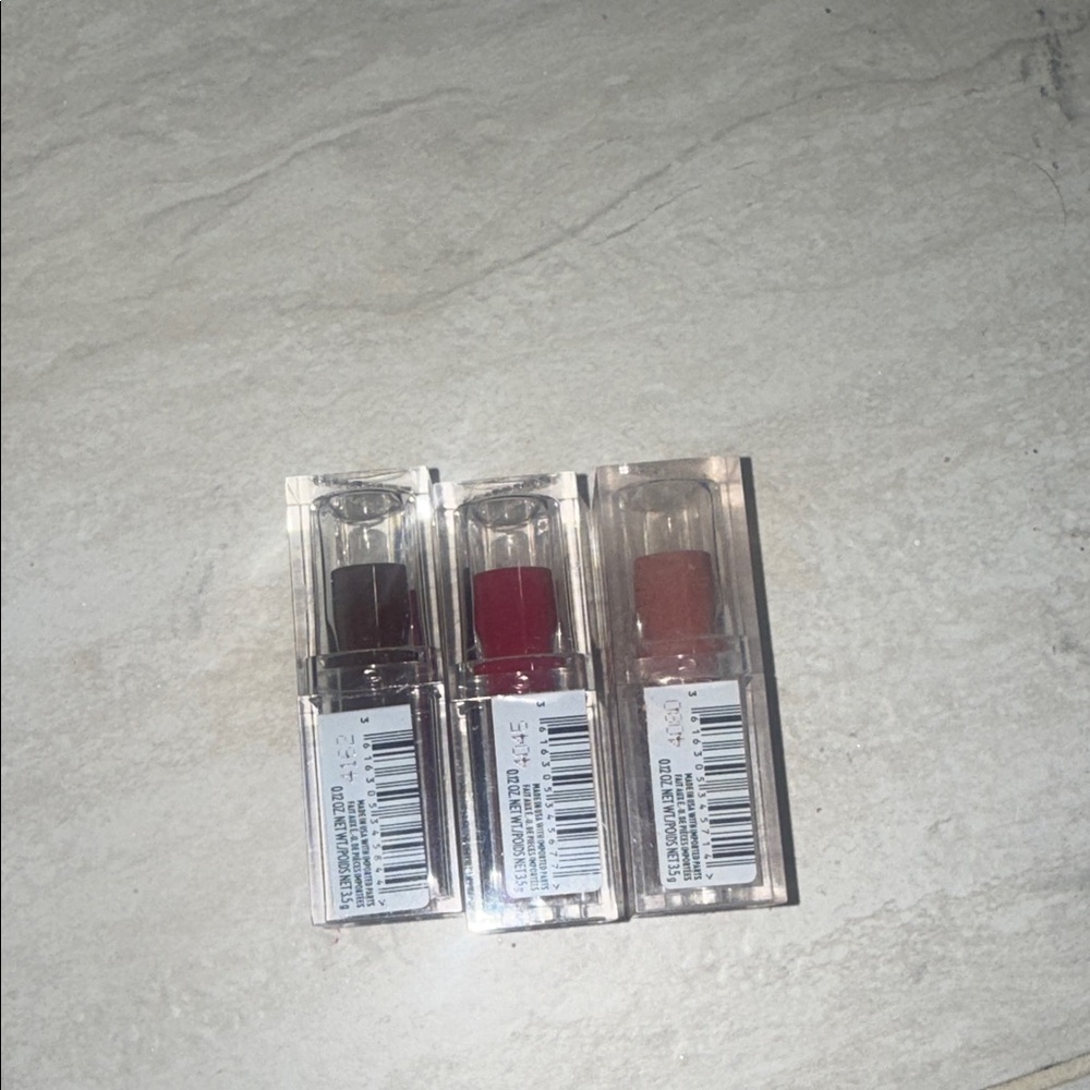 FALL Makeup Lipstick Trio - Assorted Shades (Brown, Red, Burgundy)